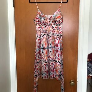 Multicolored Spaghetti strap party dress